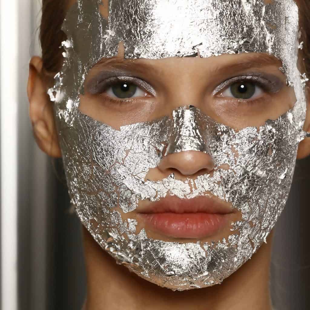 Facial with 24k Silver Leaf Sheets